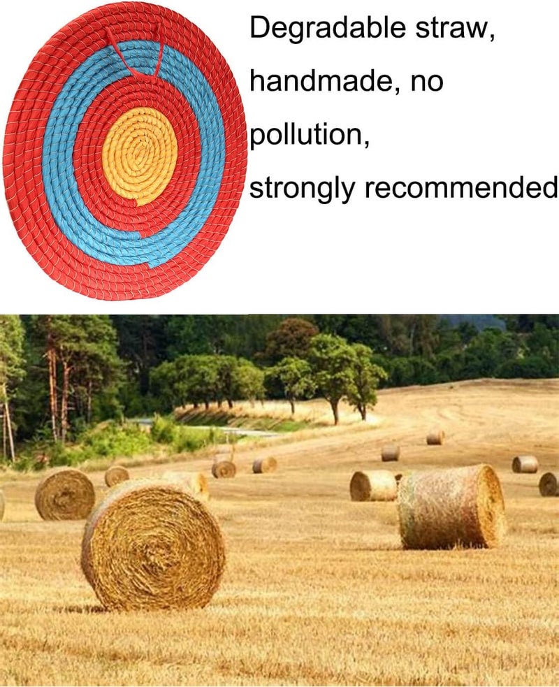 AUVIM Archery Target - Backyard Straw Archery Target for Recurve Compound or Longbow - 20 Inch Traditional Bow Arrow Target for Kids Youth Adult Archery Hunting Practice - Image 5